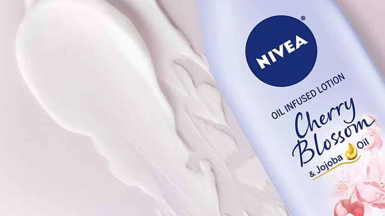 Nivea bottle of oil infused lotion