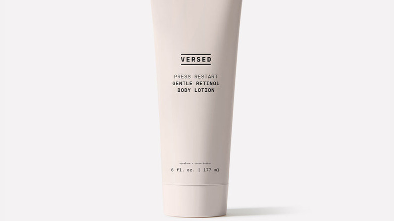 Off white tube of Versed lotion