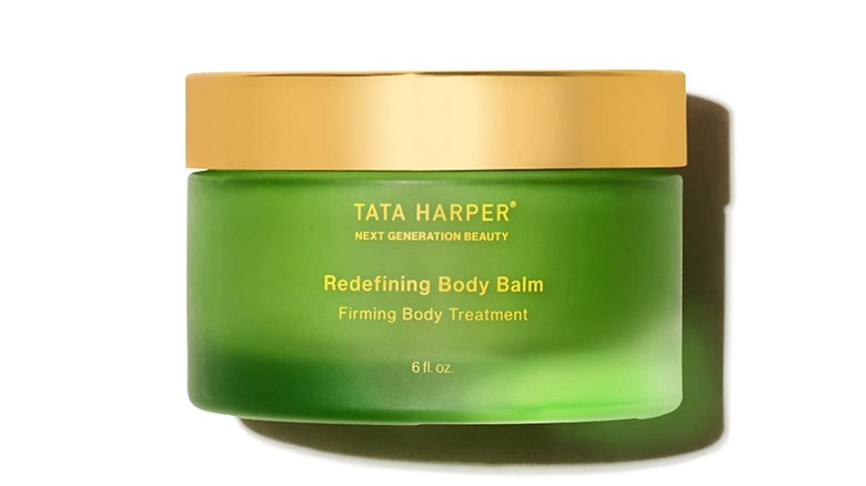 Green tub of body balm