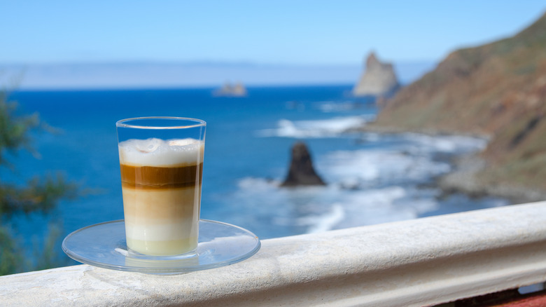Barraquito coffee on terrace