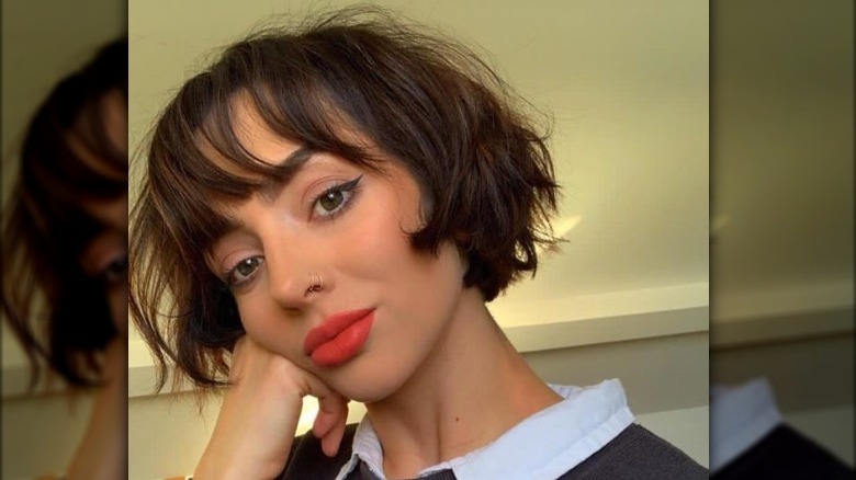 woman french bob haircut