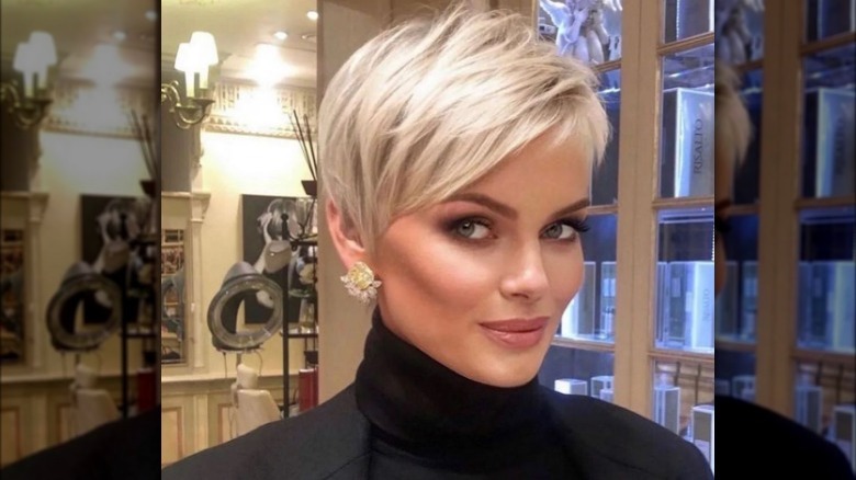 blonde pixie cut