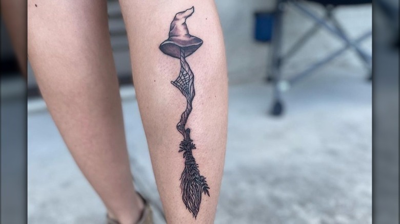 broomstick tattoo