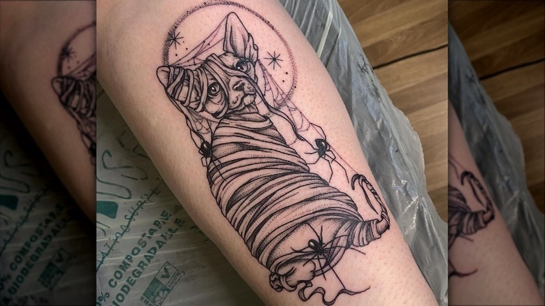 sphynx mummy tattoo