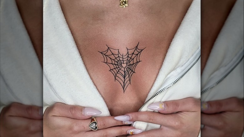 spiderweb tattoo