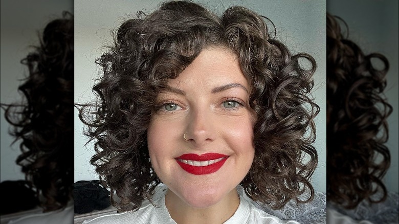 Inverted bob for curly hair