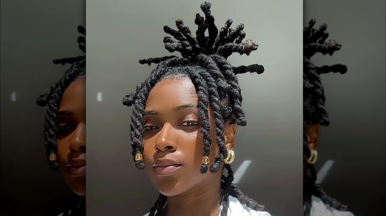 Updo with dreadlocks