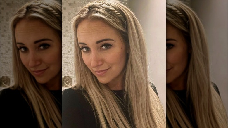 Woman with braided headband