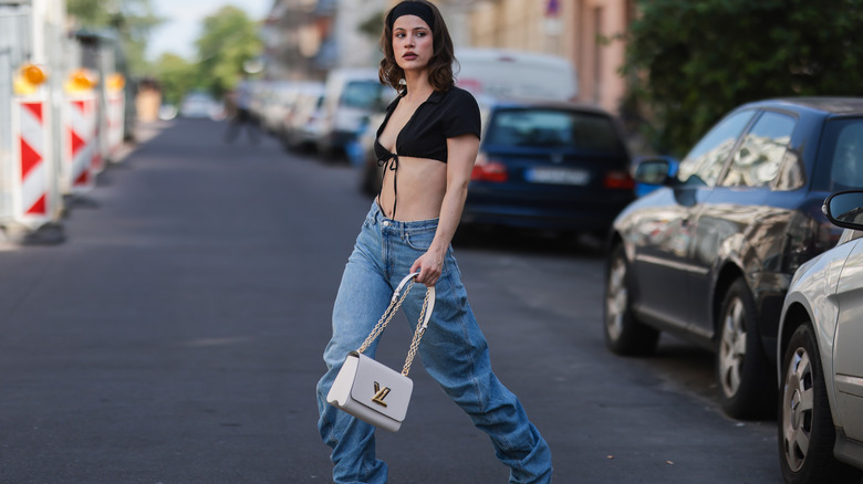 TikToker reveals hack for high-waisted jeans that are a little too