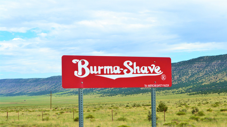 Burma-Shave sign