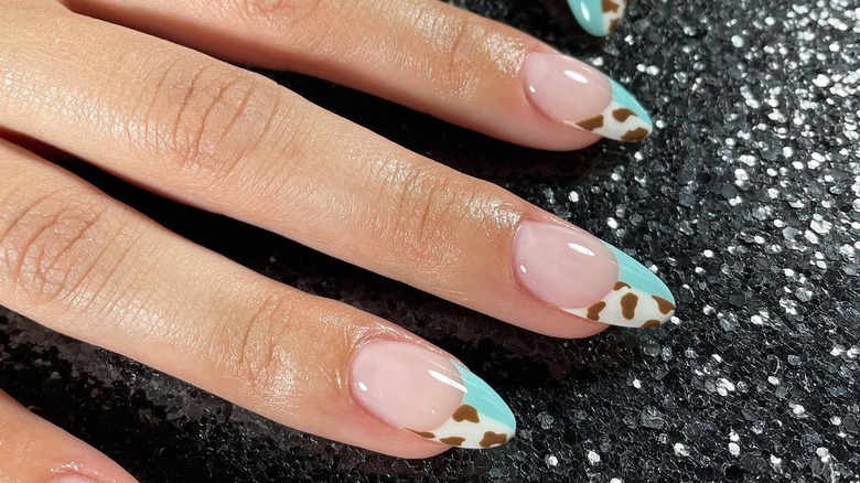 Cow print nails