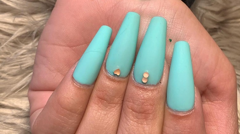 Just a few gemstones on nails