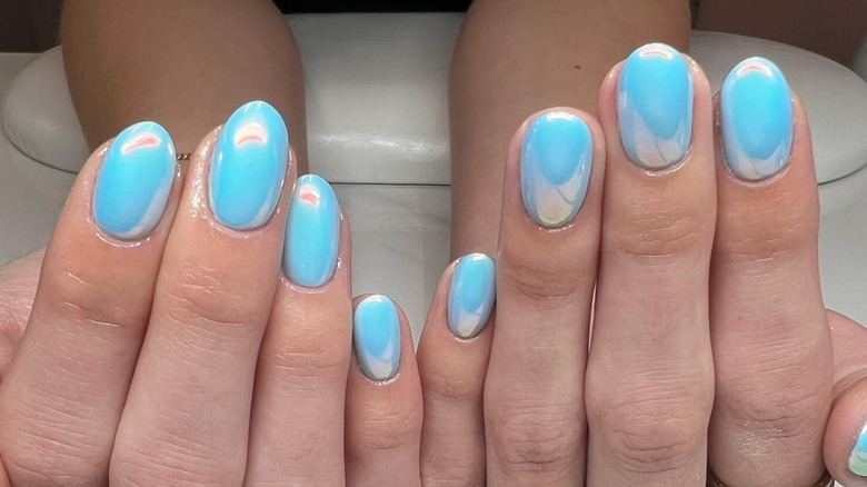 Mermaid blue nails