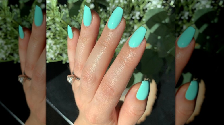 Summery blue nails