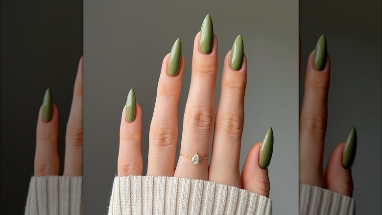 Evergreen green nails
