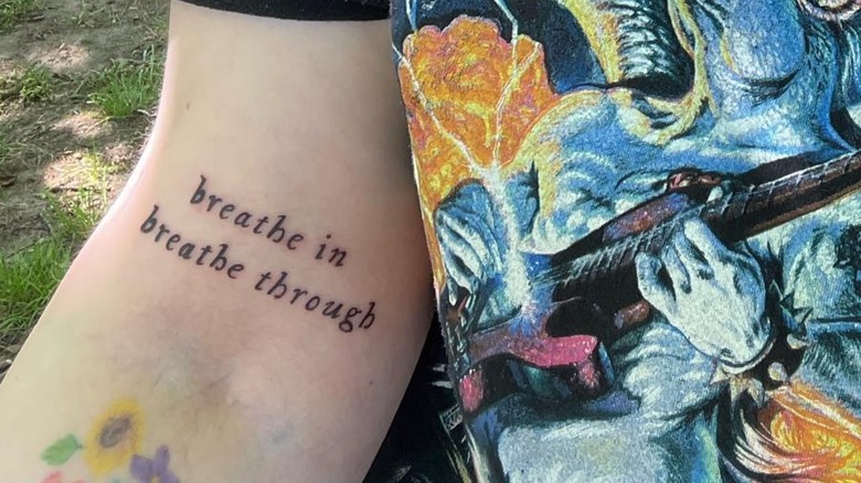 Breathe in breathe out tattoo