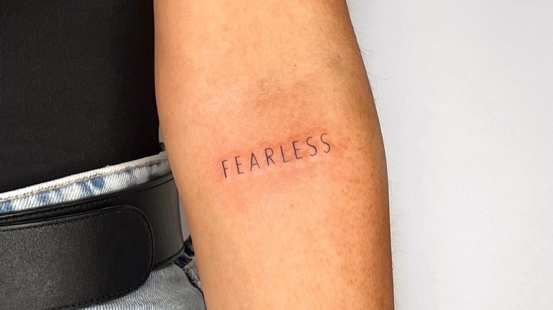 Fearless tattoo on arm