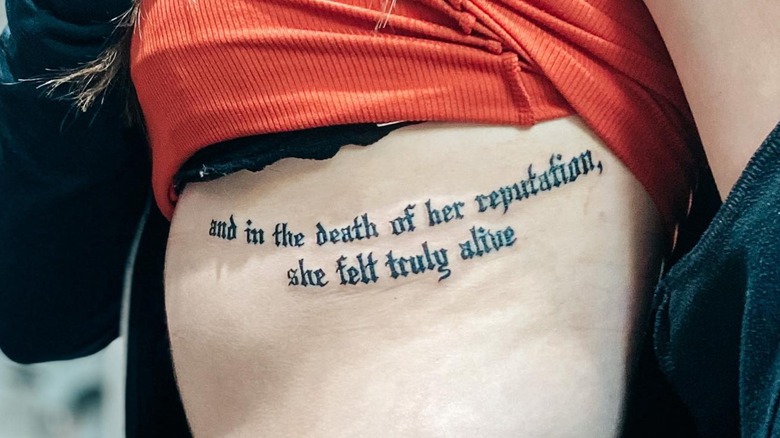 Reputation quote tattoo