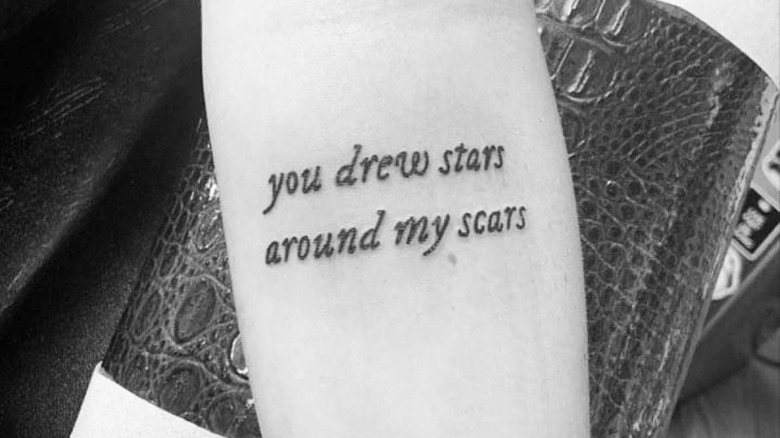 You drew stars around my scars tattoo