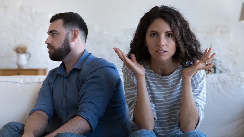 woman frustrated by boyfriend