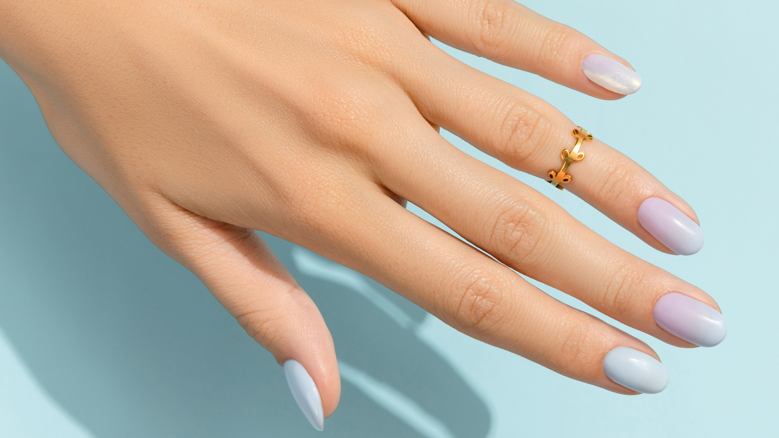 Most Beautiful Nail Designs You Will Love To wear In 2021 : Blue and gold  nails
