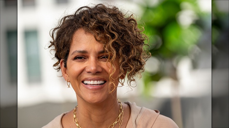halle berry with curly bob