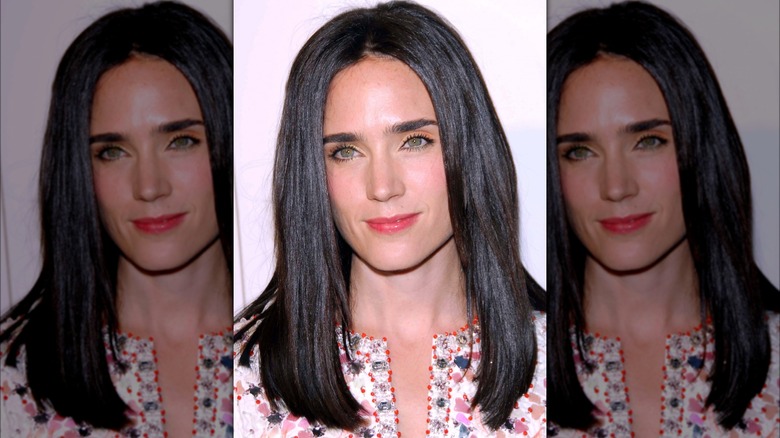 jennifer connelly with mid length even hair