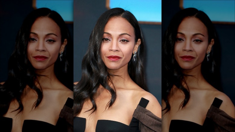 Zoe Saldana subtle layers hairstyle