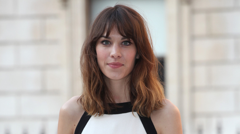 Alexa Chung wavy bangs hairstyle