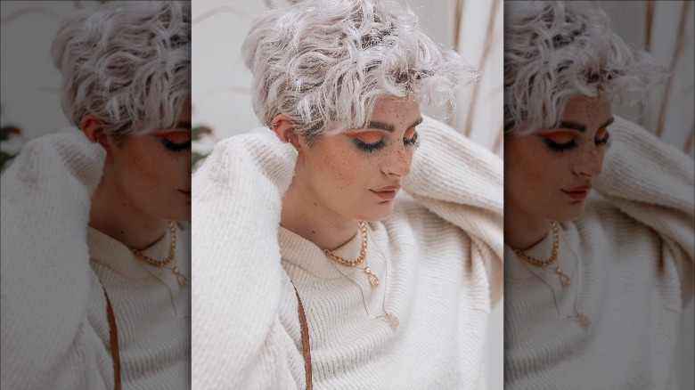 Wavy pixie haircut