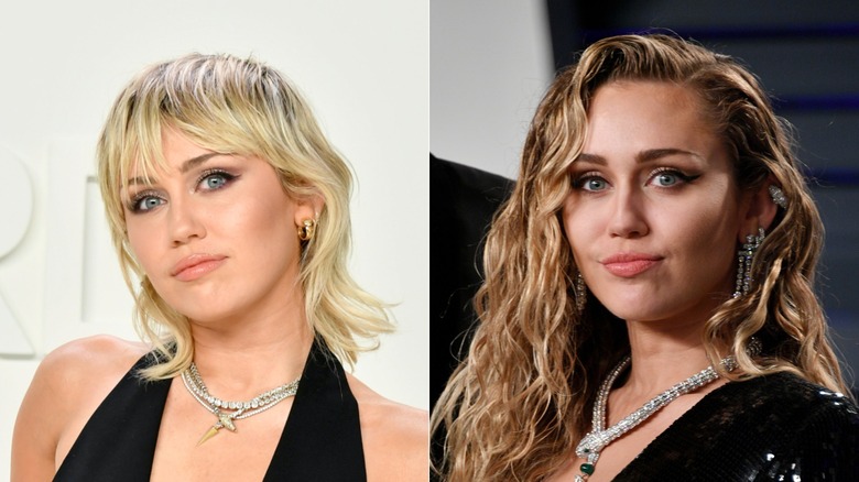 Miley Cyrus mullet diamond necklace