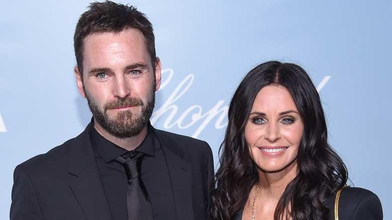 Courteney Cox and Johnny McDaid on the red carpet.