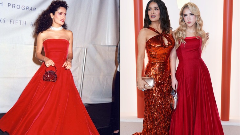 Salma Hayek and Valentina Paloma wear the same dress