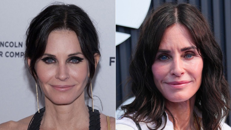 Courteney Cox in 2014 and 2025