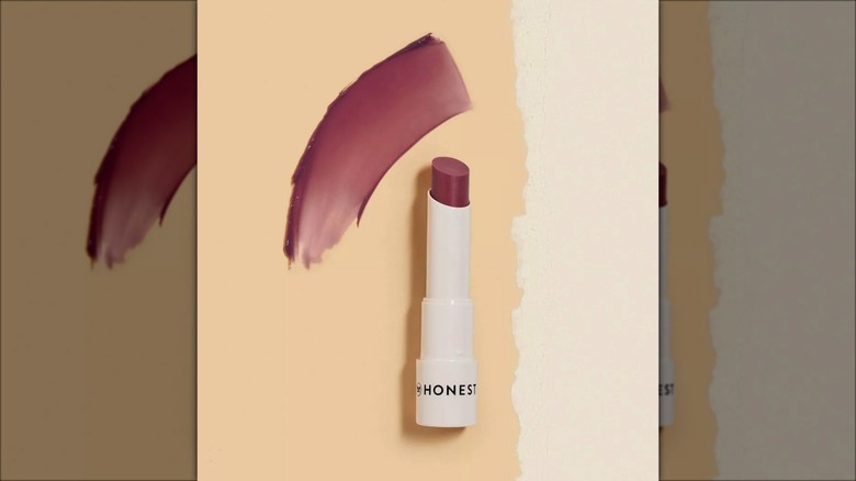 Honest Beauty tinted lip balm in plum