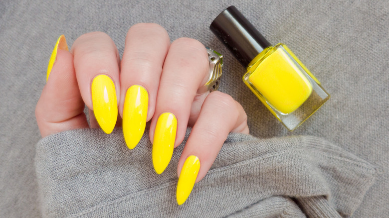 Neon yellow nails