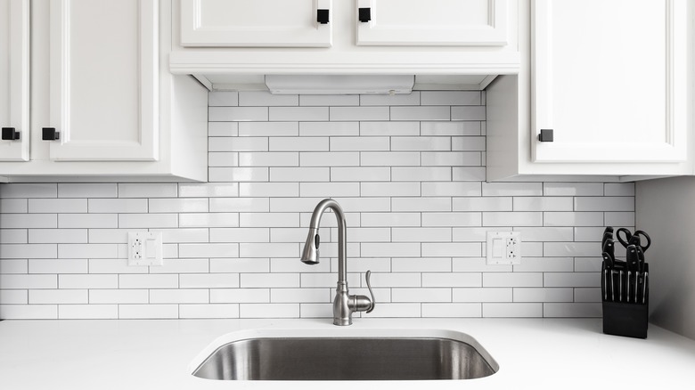 Clean white kitchen