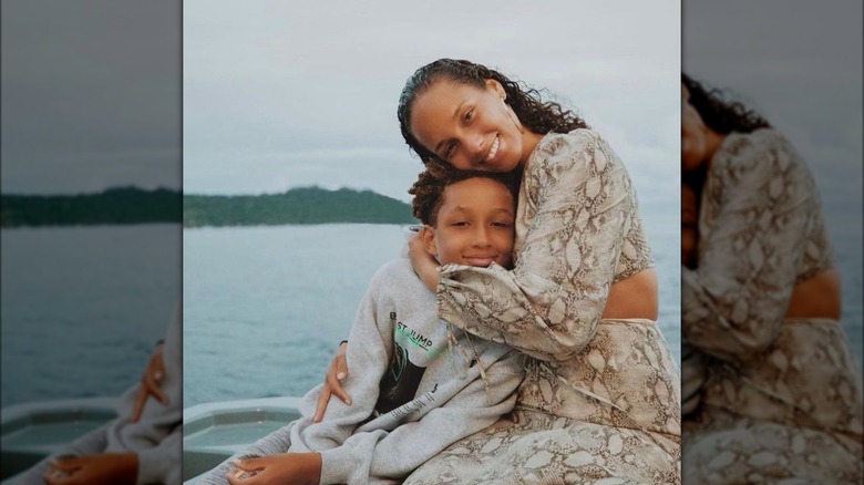 Alicia Keys and son 