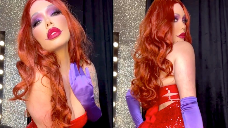 Bunnie Xo dressed as Jessica Rabbit