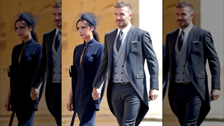 David and Victoria Beckham at royal wedding