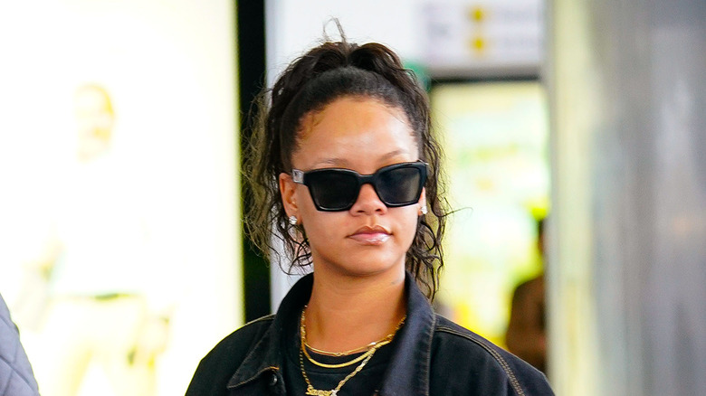 Rihanna at JFK airport in 2018