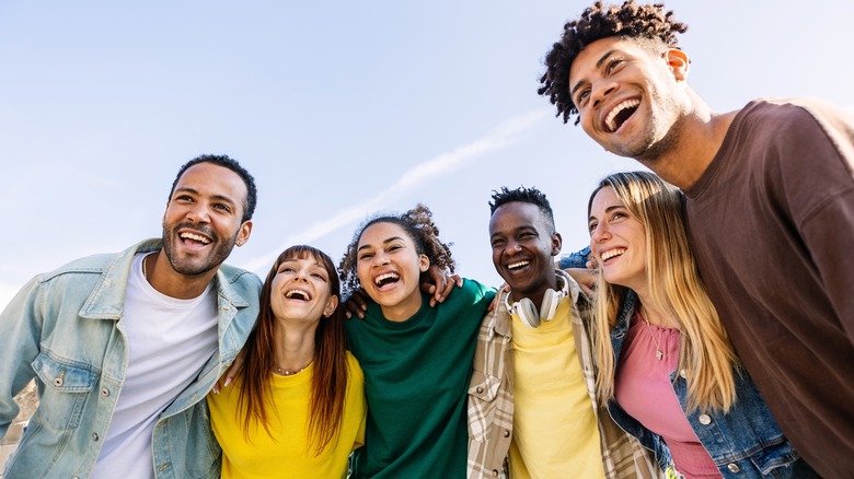 Group of young people smiling