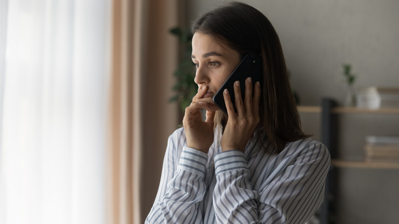 Woman making a phone call