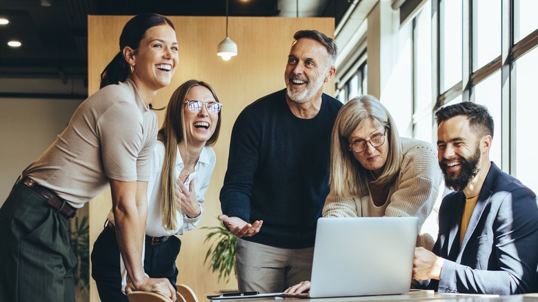 Group of colleagues in workplace