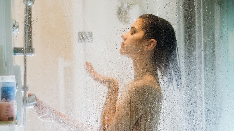 Woman in shower