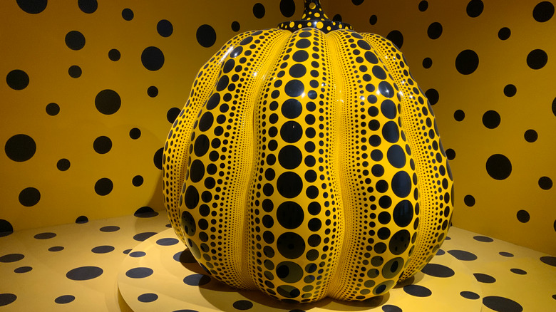 Pumpkin sculpture by artist Yayoi Kusama