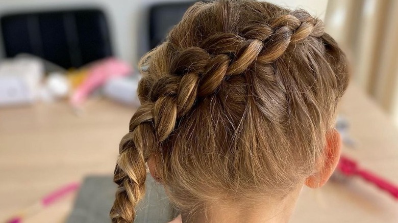 Angled Dutch braid