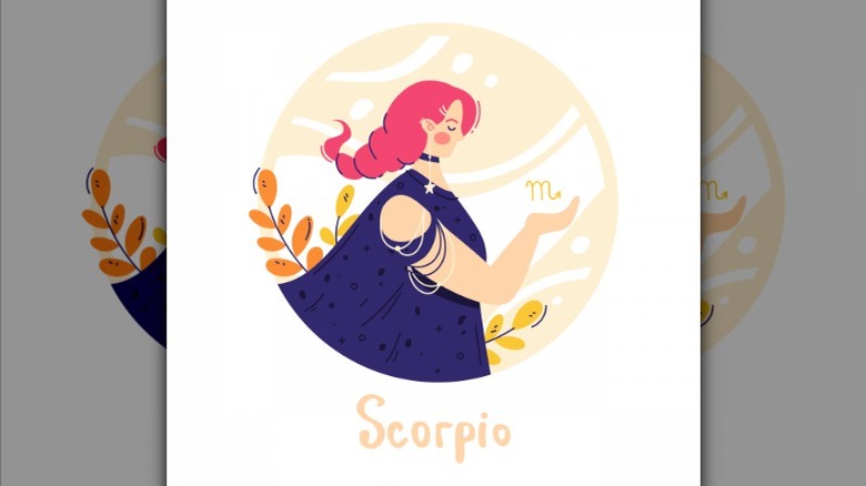 Scorpio illustration with label 