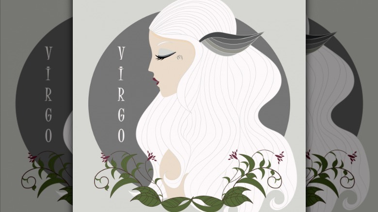 Virgo illustration with label