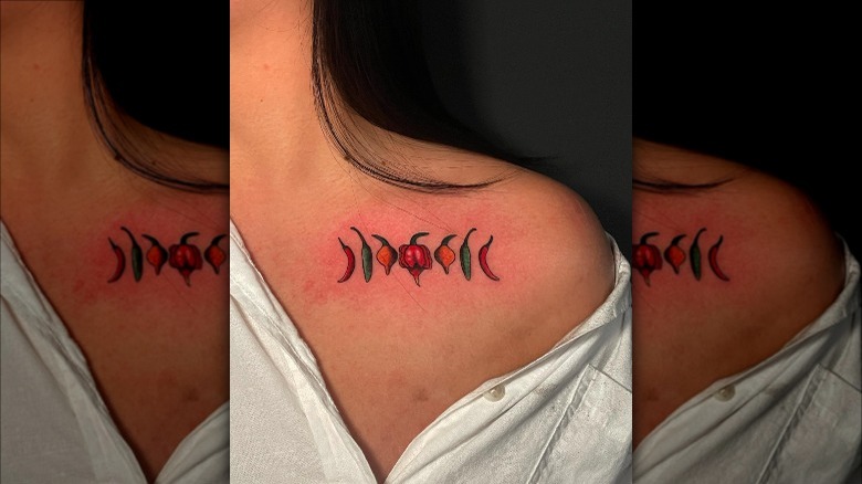 pepper moon collarbone tattoo